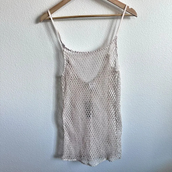 WILD FABLE | NWT Ivory Cream Mermaid Fish Net Swim Cover Up Tassel | Size XS - Picture 2 of 7